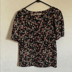 Loft Floral Black Women's Top